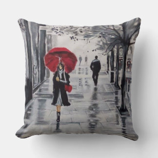 Rainy day Throw Pillow