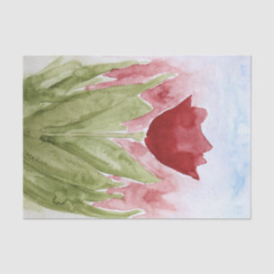 Rainy Day Tulips Spring watercolor Tissue Paper