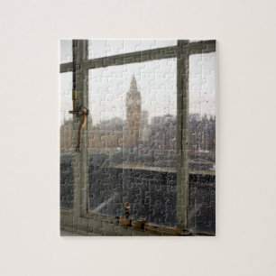 Rainy Day View of Big Ben - 8x10 - 110 pcs Jigsaw Puzzle