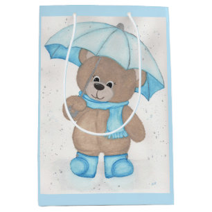 Rainy Daze Teddy Bear Medium Gift Bag