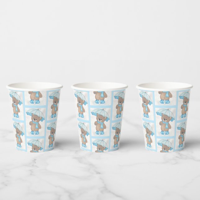 Rainy Daze Teddy Bear Paper Cups (Multi)
