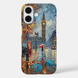 Rainy Evening in London iPhone 16 Case