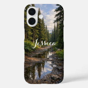 Rainy Forest Path Landscape Personalized  iPhone 16 Case