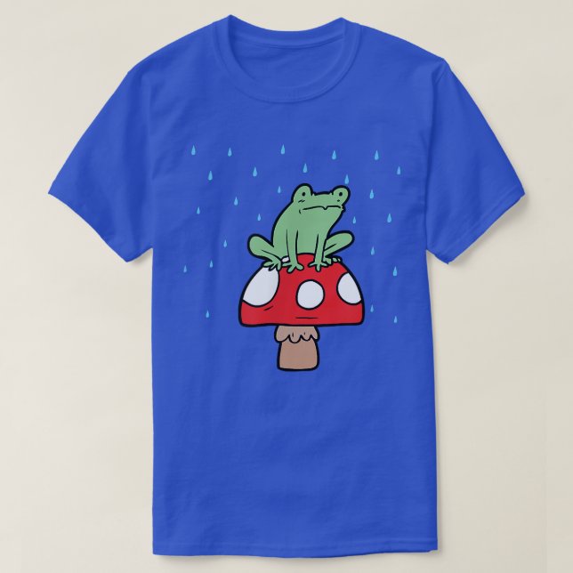 Rainy FrogToadstoolCottagecoreGoblincoreFairy  T-Shirt (Design Front)
