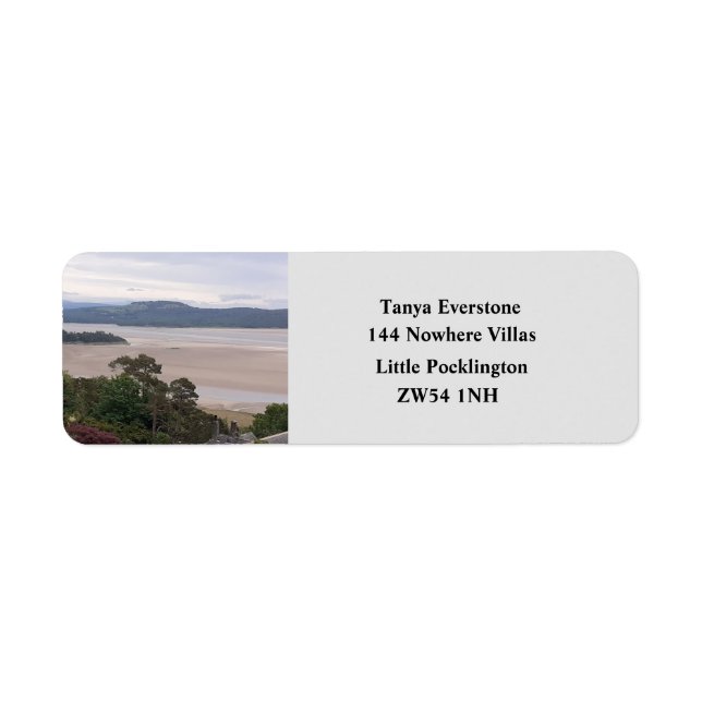 Rainy Morecambe Bay Return Address Label (Front)