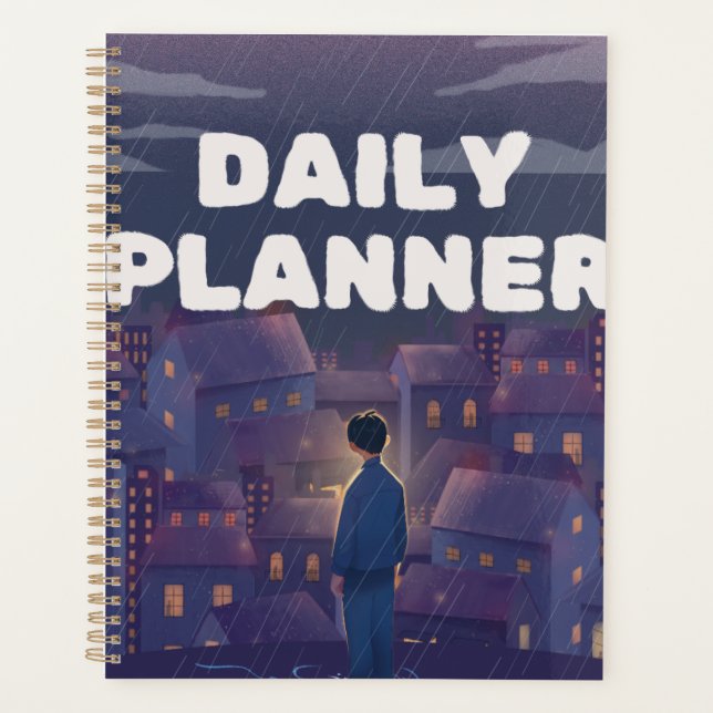 Rainy Night City "Daily Planner" | Atmospheric  Planner (Front)
