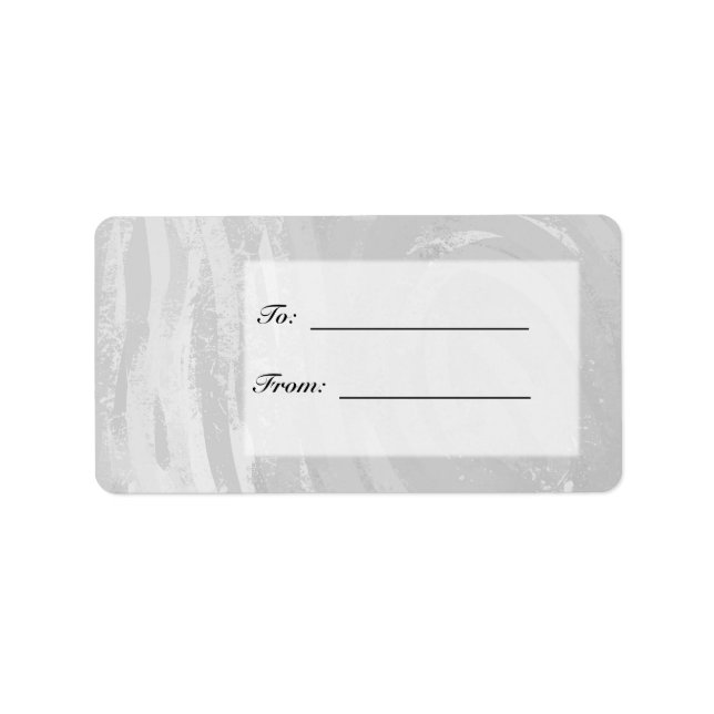 Rainy Sky Grey and Black Monogram Label (Front)