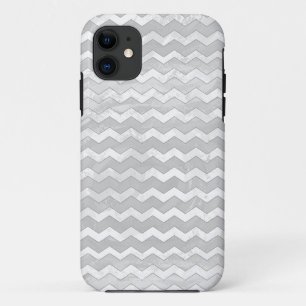 Rainy Sky Grey Chevron Pattern iPhone 11 Case
