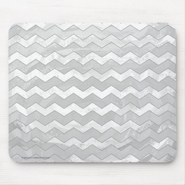 Rainy Sky Grey Chevron Pattern Mouse Pad (Front)