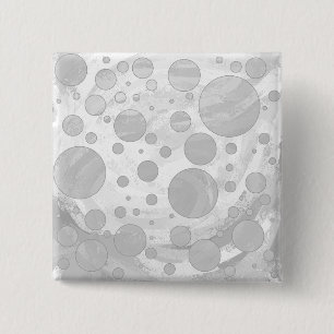 Rainy Sky Grey Polka Dots 15 Cm Square Badge
