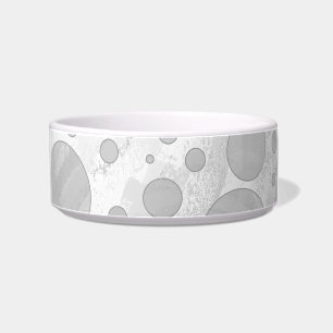 Rainy Sky Grey Polka Dots Bowl