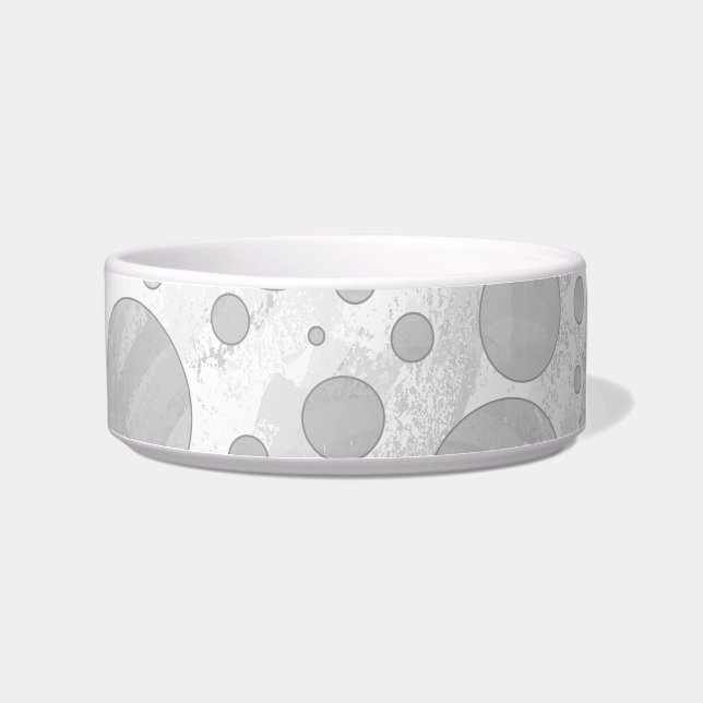 Rainy Sky Grey Polka Dots Bowl (Right)