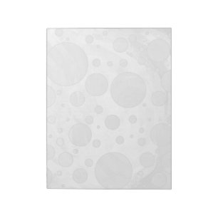 Rainy Sky Grey Polka Dots Notepad