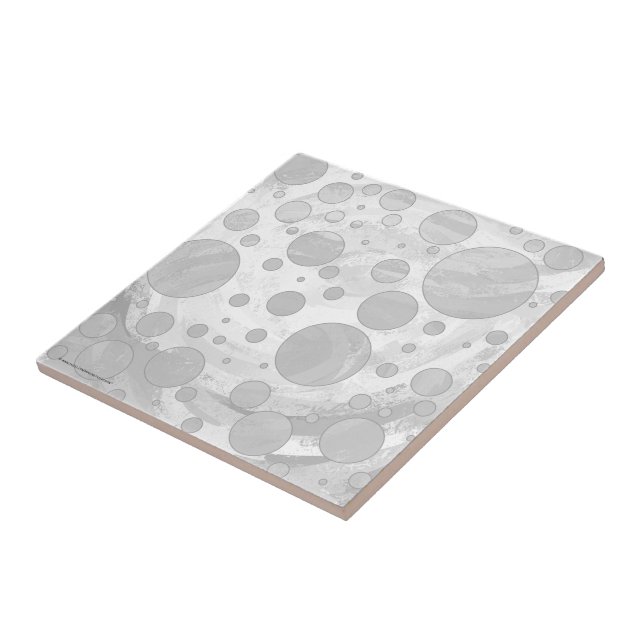Rainy Sky Grey Polka Dots Tile (Side)
