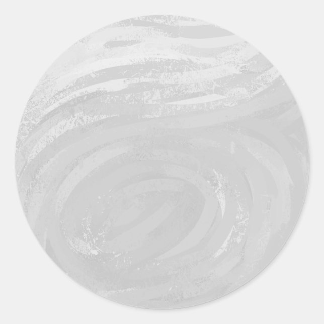 Rainy Sky Grey Swirl Classic Round Sticker (Front)