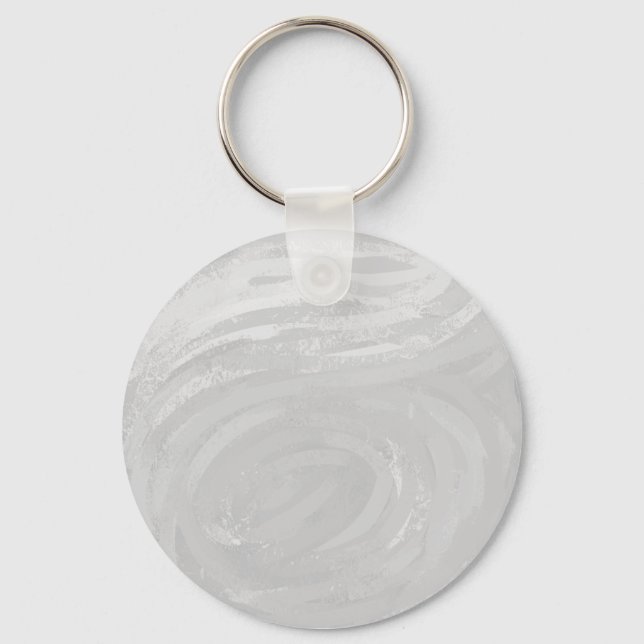 Rainy Sky Grey Swirl Key Ring (Front)