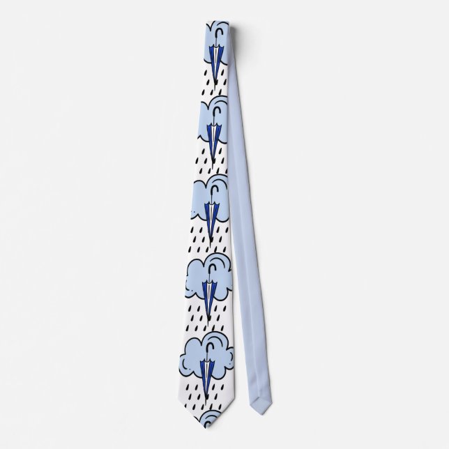 Rainy Weather Umbrella with Clouds Tie (Front)