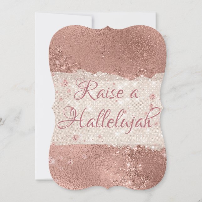 Raise a Hallelujah Christ is Born Christmas Holiday Card (Front)