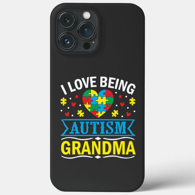raise awareness about autism, Proud autism grandma Case-Mate iPhone Case (Back)