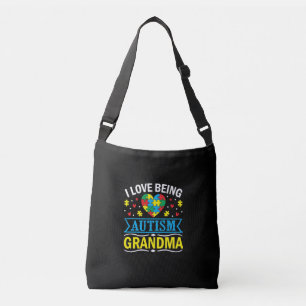 raise awareness about autism, Proud autism grandma Crossbody Bag