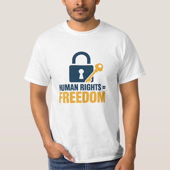 Raise Awareness with Human Rights Artwork T-Shirt (Front)