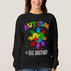 Raise Hand Autism Awareness Big Brother Family Mat Sweatshirt