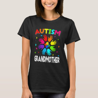 Raise Hand Autism Awareness Grandmother Family Sup T-Shirt