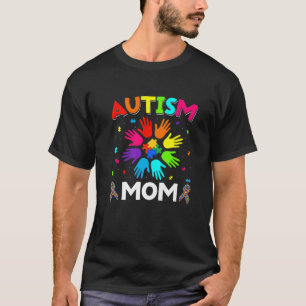 Raise Hand Autism Awareness Mum Family Support Aut T-Shirt