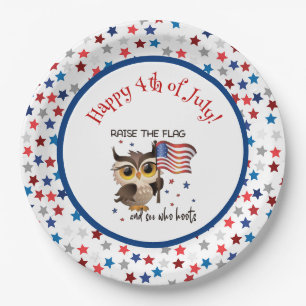 Raise the flag paper plate