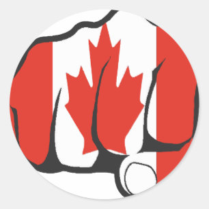 Raise Yer Fist CANADA Classic Round Sticker