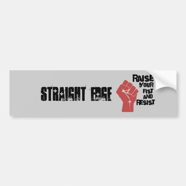 Raise your fist and resist bumper sticker (Front)