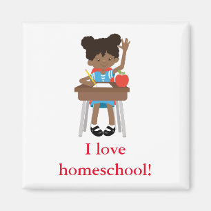 Raise your hand homeschool girl magnet