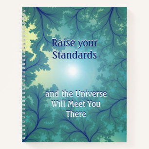 Raise Your Standards Affirmation Inspiration Quote Notebook