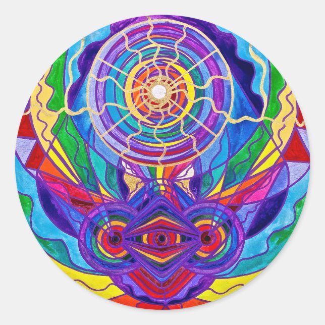 "Raise Your Vibration" Round Stickers (Front)