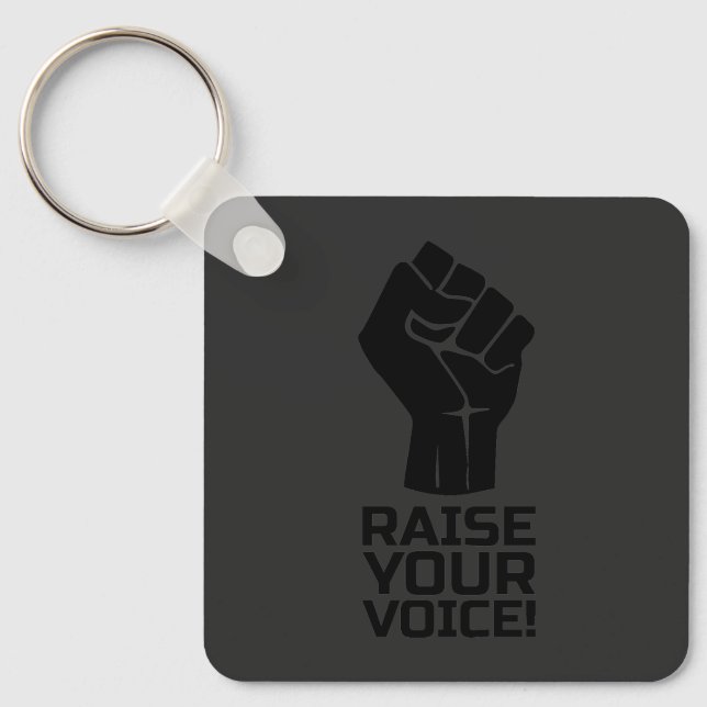 Raise Your Voice 1 B Key Ring (Front)