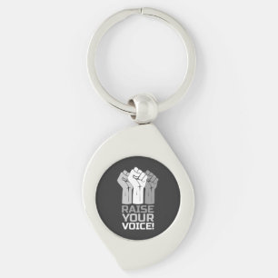 Raise Your Voice 3 W Key Ring