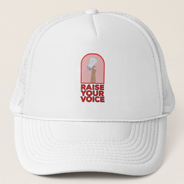 Raise your voice trucker hat (Front)