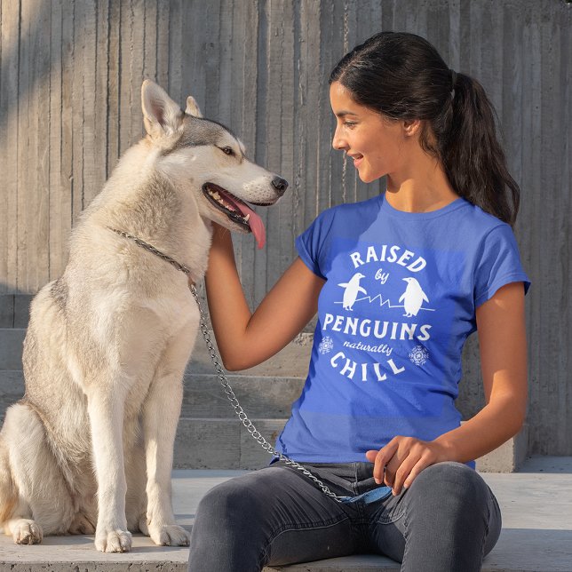 Raised by Penguins Cute Animal Lover T-Shirt (Creator Uploaded)