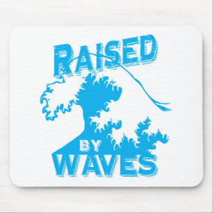 raised by waves mouse pad
