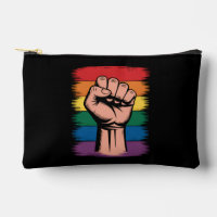 Raised Fist Pride Rainbow LGBTQ Support Rights