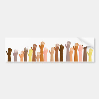 Raised Hands Bumper Sticker