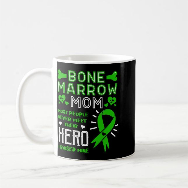 Raised Hero Bone Marrow Donator Transplant Organ Coffee Mug (Left)