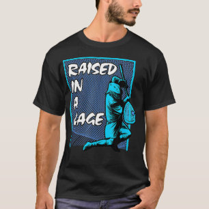 Raised In A Cage Lacrosse Lax Goalie T-Shirt