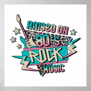 Raised on 80s Rock Music Poster