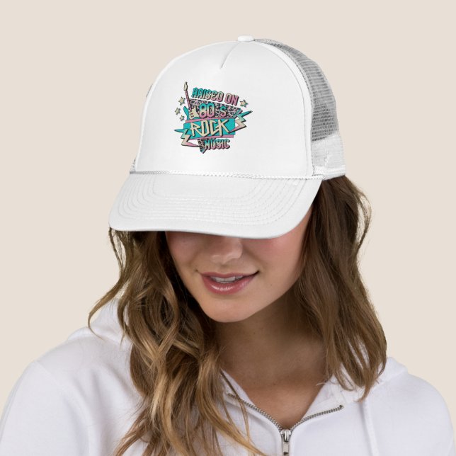 Raised on 80s Rock Music Trucker Hat (In Situ)