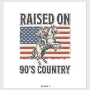 Raised On 90s Country Cowboy Western Shirt Design_
