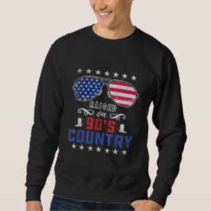 Raised On 90s Country Music Aviator Sunglasses Fla Sweatshirt