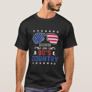 Raised On 90s Country Music Aviator Sunglasses Fla T-Shirt