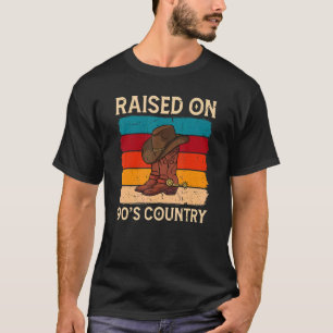 Raised On 90's Country Music Vintage Cowgirl Weste T-Shirt