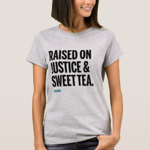 Raised on Justice & Sweet Tea - Women's Grey T-Shirt